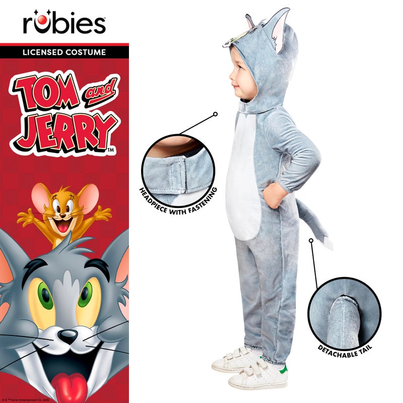 Rubies Tom & Jerry: Tom Cat Costume for Toddlers, Unisex 2T - Image 3
